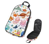 VAPOKF Travel Camping Utensils Organizer Bag, Sea Life Mermaid Octopus Storage Bag for Cooking Utensil Set, Kitchen Accessories Storage Pouch for Outdoor BBQ, Bag Only