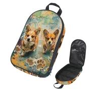 VAPOKF Travel Camping Utensils Organizer Bag, Three Corgis Playing Together Storage Bag for Cooking Utensil Set, Kitchen Accessories Storage Pouch for Outdoor BBQ, Bag Only