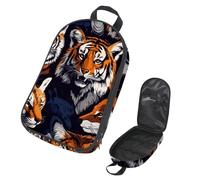 VAPOKF Travel Camping Utensils Organizer Bag, Tigers anf Fox Storage Bag for Cooking Utensil Set, Kitchen Accessories Storage Pouch for Outdoor BBQ, Bag Only