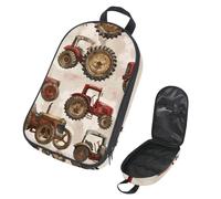 VAPOKF Travel Camping Utensils Organizer Bag, Vintage Farm Tractors Storage Bag for Cooking Utensil Set, Kitchen Accessories Storage Pouch for Outdoor BBQ, Bag Only