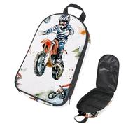 VAPOKF Travel Camping Utensils Organizer Bag, Watercolor Motor Cross Storage Bag for Cooking Utensil Set, Kitchen Accessories Storage Pouch for Outdoor BBQ, Bag Only