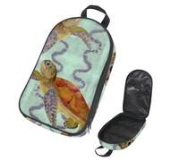 VAPOKF Travel Camping Utensils Organizer Bag, Watercolor Painting Sea Turtles Storage Bag for Cooking Utensil Set, Kitchen Accessories Storage Pouch for Outdoor BBQ, Bag Only