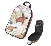 VAPOKF Travel Camping Utensils Organizer Bag, Watercolor Sea Turtles Starfish Seaweed Storage Bag for Cooking Utensil Set, Kitchen Accessories Storage Pouch for Outdoor BBQ, Bag Only