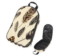 VAPOKF Travel Camping Utensils Organizer Bag, Wild Animal Skin Feather Storage Bag for Cooking Utensil Set, Kitchen Accessories Storage Pouch for Outdoor BBQ, Bag Only