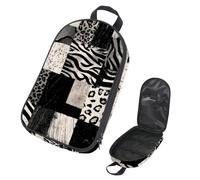 VAPOKF Travel Camping Utensils Organizer Bag, Wild Animal Skins Patchwork Storage Bag for Cooking Utensil Set, Kitchen Accessories Storage Pouch for Outdoor BBQ, Bag Only