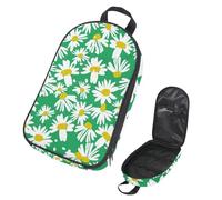 VAPOKF Travel Camping Utensils Organizer Bag, Wild Flowers on Green Background Storage Bag for Cooking Utensil Set, Kitchen Accessories Storage Pouch for Outdoor BBQ, Bag Only