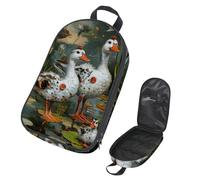 VAPOKF Travel Camping Utensils Organizer Bag, Wild White Ducks Storage Bag for Cooking Utensil Set, Kitchen Accessories Storage Pouch for Outdoor BBQ, Bag Only