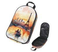 VAPOKF Travel Camping Utensils Organizer Bag, Youngers on The Seine River Storage Bag for Cooking Utensil Set, Kitchen Accessories Storage Pouch for Outdoor BBQ, Bag Only