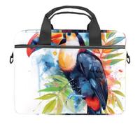 VAPOKF Tropical Bird Toucan Laptop Shoulder Messenger Bag Case Sleeve Suitable for 13.4 Inch to 14.5 Inch Laptops