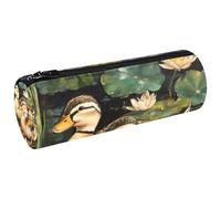 VAPOKF Two Little Indian Runner Ducks Pen Pencil Case Coin Purse Cosmetic Makeup Bag for Student Stationery School Office Storage