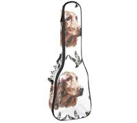 VAPOKF Ukulele Bag, Ukulele Case for Soprano Tenor Concert 23 Inch 10MM Thick Soft Padded Adjustable Straps Gig Bag, Irish Setter Deutsch Kurzhaar and Wild Duck