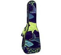 VAPOKF Ukulele Bag, Ukulele Case for Soprano Tenor Concert 23 Inch 10MM Thick Soft Padded Adjustable Straps Gig Bag, Danger Shark on The Deepsea