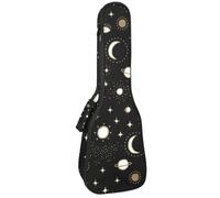 VAPOKF Ukulele Bag, Ukulele Case for Soprano Tenor Concert 23 Inch 10MM Thick Soft Padded Adjustable Straps Gig Bag, Galaxy Planet Sun Moon Star