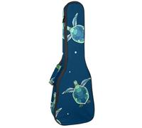 VAPOKF Ukulele Bag, Ukulele Case for Soprano Tenor Concert 23 Inch 10MM Thick Soft Padded Adjustable Straps Gig Bag, Little Turtles with White Dots on Blue