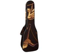 VAPOKF Ukulele Bag, Ukulele Case for Soprano Tenor Concert 23 Inch 10MM Thick Soft Padded Adjustable Straps Gig Bag, Monkey Hanging on The Jungle