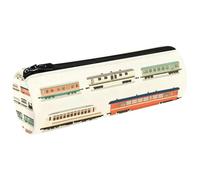 VAPOKF Various of Trains Canvas Pen Pencil Case Coin Purse Cosmetic Makeup Bag for Student Stationery School Office Storage