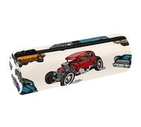 VAPOKF Vintage American Muscle Cars Pencil Cases, PU Leather Pen Bag Student Stationery Organiser Bag Makeup Pouch for Women Girls Boys Kids School Office Supplies