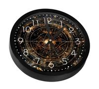 VAPOKF Vintage Bill Cipher Wheel Zodiac Non-Ticking Wall Clocks, Battery Operated Silent Wall Clock for Bedroom Living Kitchen Office Home Art Decor
