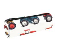 VAPOKF Vintage Farm Tractors Canvas Pen Pencil Case Coin Purse Cosmetic Makeup Bag for Student Stationery School Office Storage