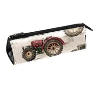 VAPOKF Vintage Tractors Farm Machinery Pen Bag Stationery Pouch Pencil Bag Cosmetic Pouch Bag Compact Zipper Bag