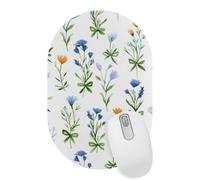 VAPOKF Watercolor Flowers Mouse Pad | Desk Mat/Gaming Oval Mouse Pad | Improved Precision and Speed | Rubber Base for Stable Grip on Smooth Surfaces | 28×18 cm