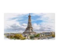 VAPOKF Watercolor Paris City Topview Kitchen Mat, Non Slip Washable Floor Rug, Absorbent Kitchen Mats Runner Rugs for Kitchen, Hallway, Laundry Room