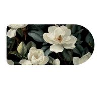 VAPOKF White Flowers Mouse Pad | Desk Mat/Gaming Mouse Pad | Improved Precision and Speed | Rubber Base for Stable Grip on Smooth Surfaces | 74×35 cm