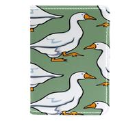 VAPOKF White Geese Passport Holder Travel Wallet Leather Card Case Cover, 11.5x16.5cm