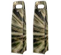 VAPOKF Wine Bags Decoration, 2 PCS Reusable Leather Wine Gift Bag for Party, Picnic, Birthdayl, Trave - Beautiful Nature Dandelionin The Sunshine