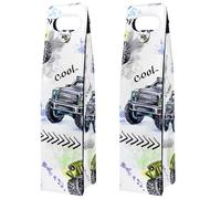 VAPOKF Wine Bags Decoration, 2 PCS Reusable Leather Wine Gift Bag for Party, Picnic, Birthdayl, Trave - Cool Suvs Cartoon Cross Country Vehicle