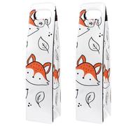VAPOKF Wine Bags Decoration, 2 PCS Reusable Leather Wine Gift Bag for Party, Picnic, Birthdayl, Trave - Fox