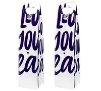 VAPOKF Wine Bags Decoration, 2 PCS Reusable Leather Wine Gift Bag for Party, Picnic, Birthdayl, Trave - Follow Your Dreams