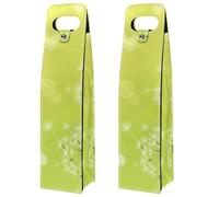 VAPOKF Wine Bags Decoration, 2 PCS Reusable Leather Wine Gift Bag for Party, Picnic, Birthdayl, Trave - Nature Dandelion Butterflies in The Sunshine