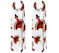 VAPOKF Wine Bags Decoration, 2 PCS Reusable Leather Wine Gift Bag for Party, Picnic, Birthdayl, Trave - Turkey Happy Thanksgiving
