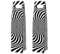 VAPOKF Wine Tote Carrier, 2 PCS Reusable Leather Single Bottle Champagne, Beer Gift Bags for Birthday, Wedding, Picnic Party, Christmas - Whirlpool Stripe Swirl