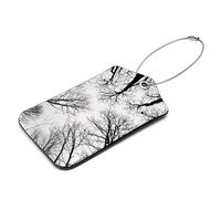 VAPOKF Withered Tree Luggage Tag, Leather Baggage Labels, Luggage Tags for Suitcases, Travel Luggage Tag with Name ID Card for Luggage Cruise Waterproof Travel Accessories