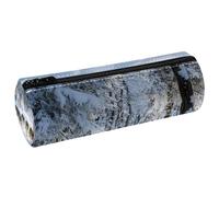 VAPOKF Wolves Walking on Cold Forest Print Pencil Cases, PU Leather Pen Bag Student Stationery Organiser Bag Makeup Pouch for Women Girls Boys Kids School Office Supplies