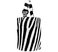 VAPOKF Womens Bucket Handbag, Animal Zebra Skin Stripes Canvas Tote Bag Purses Trendy Shoulder Bag