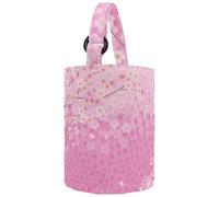 VAPOKF Womens Bucket Handbag, Cherry Blossom Florals Tree Branch Spring Canvas Tote Bag Purses Trendy Shoulder Bag