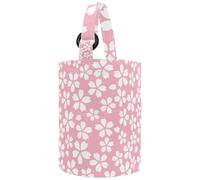 VAPOKF Womens Bucket Handbag, Cherry Blossom Flowers Pattern Canvas Tote Bag Purses Trendy Shoulder Bag