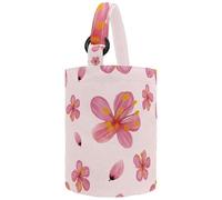 VAPOKF Womens Bucket Handbag, Cherry Blossom Flowers Pattern Canvas Tote Bag Purses Trendy Shoulder Bag
