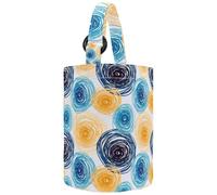 VAPOKF Womens Bucket Handbag, Colorful Circles Abstract Artistic Pattern Canvas Tote Bag Purses Trendy Shoulder Bag