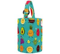 VAPOKF Womens Bucket Handbag, Cute Fruit Avocado Mango Pineapple Pattern Canvas Tote Bag Purses Trendy Shoulder Bag