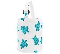 VAPOKF Womens Bucket Handbag, Cute Sea Life Blue Turtles Pattern Canvas Tote Bag Purses Trendy Shoulder Bag