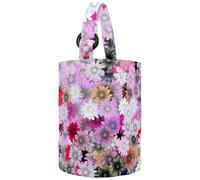 VAPOKF Womens Bucket Handbag, Flower Flowers Carta Da Parati Canvas Tote Bag Purses Trendy Shoulder Bag