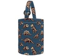 VAPOKF Womens Bucket Handbag, Funny Sketchy Fossil Dinosaurs Pattern Canvas Tote Bag Purses Trendy Shoulder Bag