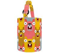 VAPOKF Womens Bucket Handbag, Groundhog Day Marmot Cute Animal Pattern Canvas Tote Bag Purses Trendy Shoulder Bag