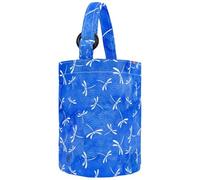 VAPOKF Womens Bucket Handbag, Japanese Dragonflies Blue Watercolor Pattern Canvas Tote Bag Purses Trendy Shoulder Bag