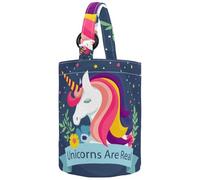 VAPOKF Womens Bucket Handbag, Magic Unicorns Are Real Floral Canvas Tote Bag Purses Trendy Shoulder Bag