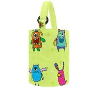 VAPOKF Womens Bucket Handbag, Monsters Yellow Canvas Tote Bag Purses Trendy Shoulder Bag